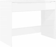 vidaXL Birou cu sertar Alb Lucios 100 x 50 x 78 cm Lemn prelucrat