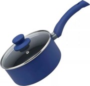 La mâna a doua: Cratita cu capac din sticla Tasty Everyday 678556, 18 cm, 1,8 l, Maner moale, Aluminiu, Acoperire antiaderenta, Albastru