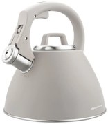 Fierbător fluierător Klausberg KB 7953, 2.5 l, Oțel inoxidabil, Mâner termoizolant, Inducție, Bej