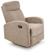 Fotoliu recliner Oslo 1S stofa bej H100 cm