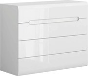 Comoda AZTECA TRIO, alb, PAL, cu sertare, 105x41x84 cm