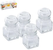 Borcan din sticlă pentru mirodenii 120 ml 4 bucăţi