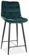 Scaun de bar Chic II, verde/negru