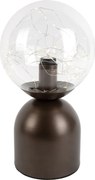 Lampă de masă Hotel Chic bronz închis cu sticlă transparentă, incl. cablu de lumină E27 - Pallon Trend