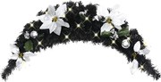 vidaXL Arcadă de Crăciun cu lumini LED, negru, 90 cm, PVC