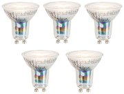 Set de 5 becuri LED inteligente GU10 50mm, reglabile, 7W, 345 lm, 2700-6500K