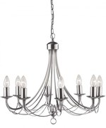 Candelabru traditional stil clasic Maypole argintiu 8L 6348-8SS SRT