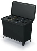 Coș de gunoi SYSTEMA pentru deșeuri sortate 3 x 10 l negru