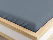 Cearsaf din microfibra elastic gri 160 x 200 cm