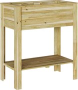 vidaXL Vază Înalta cu raft Maro 85,5 x 46,5 x 96 cm Lemn de pin tratat