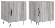 vidaXL Noptiere, 2 buc., gri sonoma, 40x40x50 cm, lemn compozit
