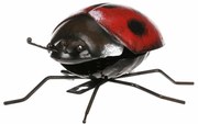Decor de grădină din metal pentru agățat Buburuza, 14 x 16 x 7 cm