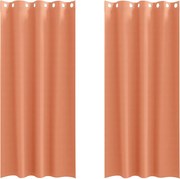 vidaXL Perdele Opaque cu Inel 2 pcs Terracota 225 x 140 cm Poliester