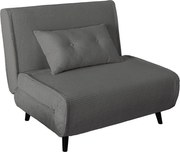 Fotoliu Pat SMART MULTIFUNCTION 100cm catifea raiata gri