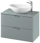 Dulap baie suspendat 80 cm pentru lavoar, fiord mat, MDF, Cersanit Tirso 800x450 mm, Fiord mat