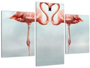Tablou cu doi flamingo (90x60 cm)