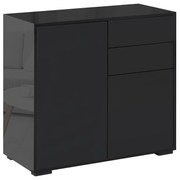 HOMCOM Mobilier multiuz cu 2 sertare si 2 dulapuri, deschidere cu presiune, 79x36x74cm | Aosom Romania