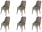 Set de scaune de sufragerie Pare Cappuccino and Brown, 6buc., 6 buc.