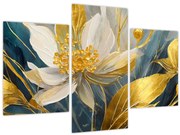 Tablou - Pictura de flori de aur (90x60 cm)