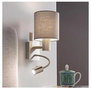 Eglo 96479 - Lampă LED flexibilă PASTERI 1xE27/40W+LED/3,8W gri