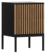 Noptiera MEORATI 40x40cm, negru/stejar artisan