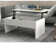 Măsuță de cafea pliabilă AKILLI 44,8x90 cm albă