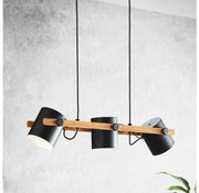 Eglo 43517 - Lustră suspendată pe cablu HORNWOOD 3xE27/60W/230V