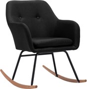 vidaXL Scaun balansoar, negru, material textil