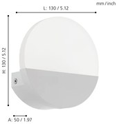 Eglo 96039 - Aplică de perete LED METRASS 1 LED/4,5W/230V