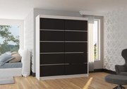 Dulap cu usi glisante 180x215 cm, Spectra, ADRK Furniture (Culoare: Negru / Alb)
