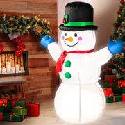 Monzana Om de zăpadă gonflabil cu iluminare, 120cm, alb