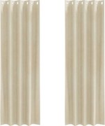 vidaXL Perdele opace 2 pcs Crem 140 x 225 cm Catifea