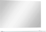 vidaXL Oglindă de perete cu raft, 100 x 60 cm, sticlă securizată