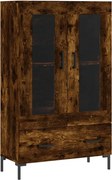 vidaXL Dulap înalt, stejar afumat, 69,5x31x115 cm, lemn prelucrat
