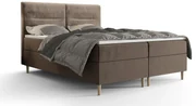 Pat matrimonial Boxspring 140 cm Saruta (maro) ( cu saltea și sp. depozitare). 1047356