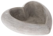 Capac pentru ghiveci din beton, gri inimă, 22 x 9cm
