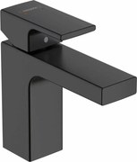 Baterie lavoar Hansgrohe Vernis Shape 100 negru mat cu ventil Pop-Up