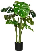 Plantă Monstera artificială realistă, dimensiuni multiple - Ghivece de ceramică mărimea: L - v. 120 cm