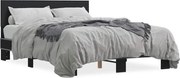 vidaXL Cadru de pat, negru, 120x190 cm, lemn prelucrat și metal