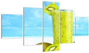 Tablou - smoothie kiwi (125x70 cm), în 40 de alte dimensiuni noi