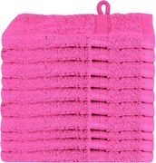 vidaXL Prosop pentru musafiri SOLUND 10 pcs Roz 15 x 21 cm 550 gsm