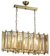 Candelabru pe lanț CRYSTALLINE, 6 x E14/40W/230V, alamă