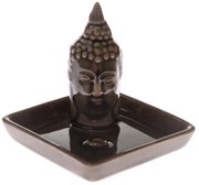 Suport ceramic pentru bețișoare parfumate Buddha, 9 x 9 x 9 cm