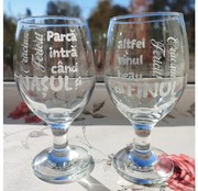 Pahare "nasul si finul" pentru vin / bere