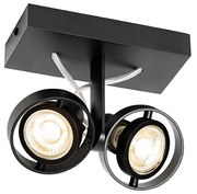 Spotlight modern negru cu 2 lumini - Master 50