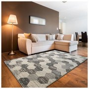 Covor Beenom design geometric gri-bej 1004-125 Selectează mărime: 200 X 300