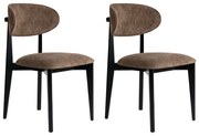 Set de scaune de sufragerie Lionte Brown andBlack, 2 buc.