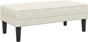 vidaXL bancă cu pernă Crem 113 x 57 x 39 cm Catifea
