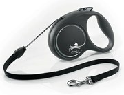 Flexi Lesă auto-înfășurabilă Black Design M, 5 m,20 kg
