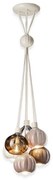 Lustra cu 6 pendule design italian realizat manual din ceramica si sticla AFOXÉ Mix